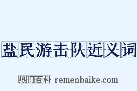 盐民游击队近义词是什么意思的图片